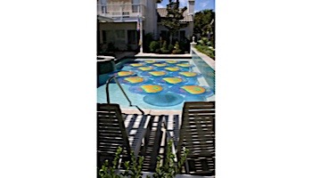 Solar Sun Rings Solar Blanket | Palm Tree Pattern | 5' Diameter with Water Anchors | SSRA-100