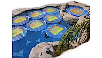 Solar Sun Rings Solar Blanket | Palm Tree Pattern | 5' Diameter with Water Anchors | SSRA-100