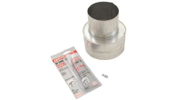 Pentair Sta-Rite 4x6 Metal Flue Collar for Indoor Vertical Venting - Negative Pressure for Distance Less Than 8' | 77707-0076