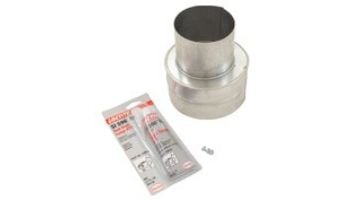 Pentair Sta-Rite 4x8 Metal Flue Collar for Indoor Vertical Venting - Negative Pressure for Distances Over 8' | 77707-0077