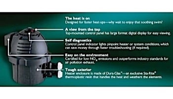 Sta-Rite Max-E-Therm Low NOx Pool Heater Cupro Nickel Dual Electronic Ignition Digital Display Natural Gas 200,000 BTU SR200HD