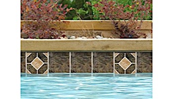 National Pool Tile Aztec Series 6x6 Deco | Ash Nero | AZ8 DECO
