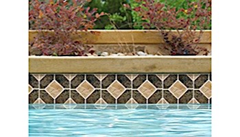National Pool Tile Aztec Series 6x6 Deco | Ash Nero | AZ8 DECO
