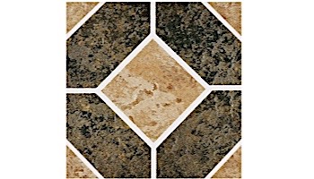 National Pool Tile Aztec Series 6x6 Deco | Ash Nero | AZ8 DECO