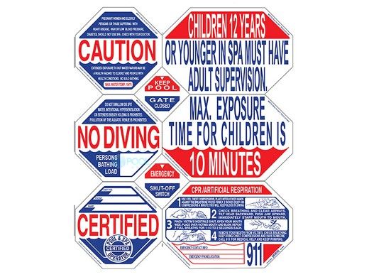 Traffic Graphix 40" x 48" 8-in-1 Nevada Spa Safety Sign | TGPS1003