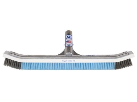 A&B Brush Curved Wall Brush | 18" | Stainless Steel and Nylon Bristles | 3008