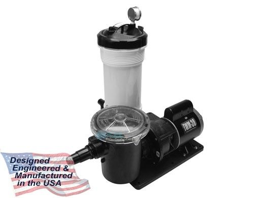 Waterway TWM-30 Above Ground Cartridge System | 1/8HP Pump without Trap 25 Sq. Ft. Filter | 520-4070LT
