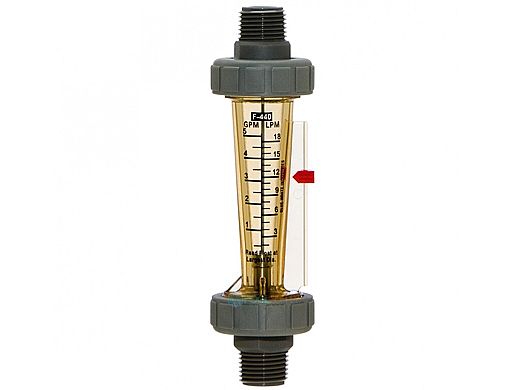 Blue-White F-440 Series Flowmeter In-Line 3/4" | 1.0-10 GPM | F-44750L-12