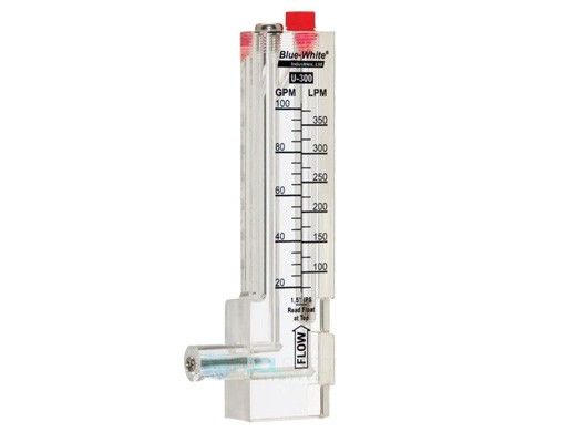Blue White Vertical Downflow Flow Meter | 1.5" IPS | D-30150P