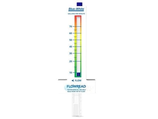 Blue White 2" FLOWREAD Cal-Q-Flo Top Mount Flowmeter | PVC 20-120Gpm | R-320