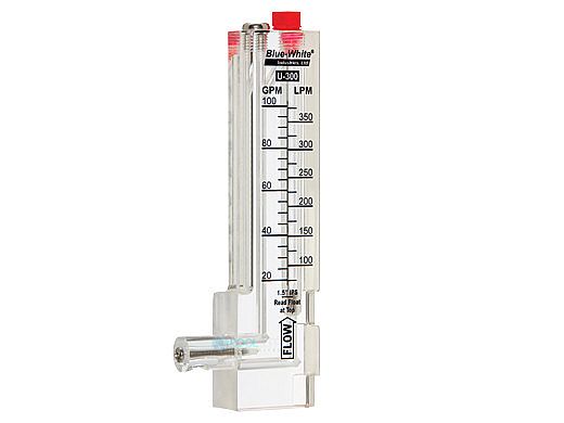 Blue White U-300 Series 1.5" PVC Flowmeter | Vertical Up Flow | 10-60 GPM | U-30150P