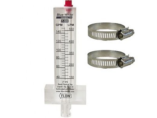 Blue White 3 inch Low Flow PVC Flow Meter 40-140 GPM | F-30300PR
