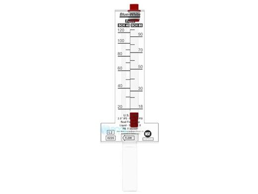 Blue White Flowmeter 60-240 GPM 2.5 Inch | F-30250T