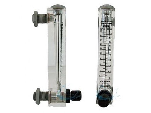 Blue White Variable Area Flow Meter | .5 - 5 GPM with .5" MP | F-55500LA