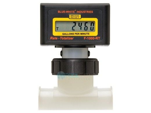 Blue White Flowmeter 3" Saddle Mount Digital SCH40 | RB-300S4-GPM1