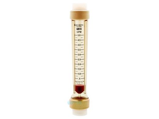 Blue White .5" FIP Flow Meter | .1 - 1.2 GPM | F-46010LX-08P
