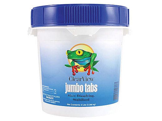 ClearView 3" Jumbo Unwrapped Chlorine Tabs | 5 LB | CVTL005U