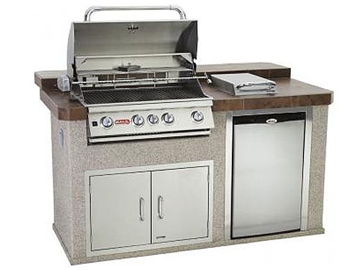 Bull Product Power Q Island BBQ | Raised Back Bar | Rock | 31013