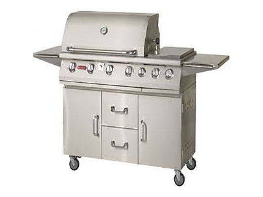 Bull Barbecue Longhorn 47" 7-Burner Stainless Steel Natural Gas Cart with Lights | 28369