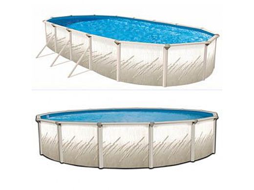 Pretium 12' Round 52" Steel Wall Pool Assy Only w/ Skimmer & Return | PPREGLXDUN-1252SSSTSSFB0-WS