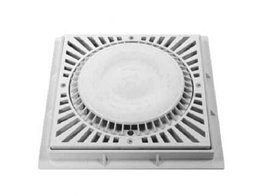 AquaStar 9 inch Square SUN Suction Outlet Covers and Mud Frame Light Gray | SUN9103