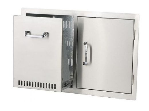 Bull Outdoor Products 30" Stainless-Steel Reversible 3 Drawer Door Combo with Reveal | 25900