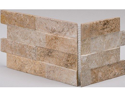 National Pool Tile Sim. Stackstone 6x16 Corner Tile | Classic Beige | SST-CLASSIC CNR