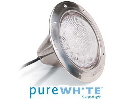 J&J Electronics Pool Light Fixture LED Pure White 120V 100' Cord | LPL-H100-P1-WHT-120