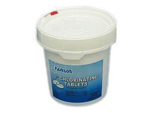 Nava Label 1" Chlorinating Tablets  | 10lb Plastic Pail | 652055252