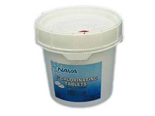 Nava Label 1 inch Chlorinating Tablets | 25lb Plastic Pail | 652055353