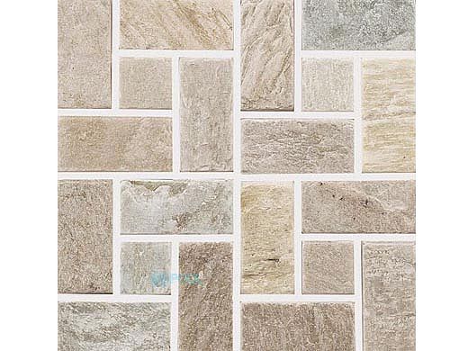 National Pool Tile Quartzite Pool Tile | Golden Harvest | Pinwheel Mosaic