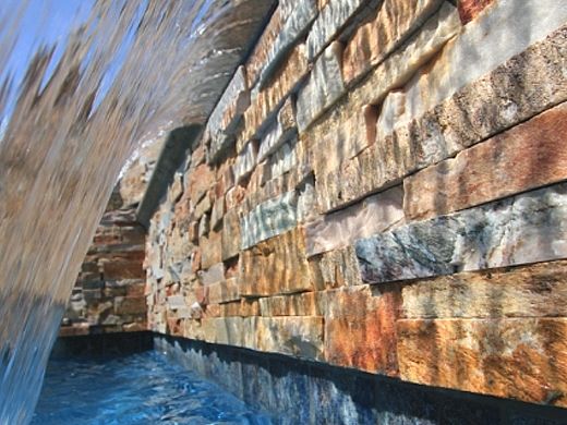 National Pool Tile Natural Ledgestone 6x24 Rust | Pool Supply