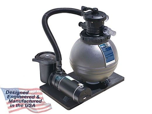 Waterway TWM-30-S Above Ground Pool Sand Filter System | 1/2HP Pump with Trap 16" Filter | 520-1601