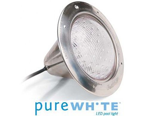 J&J Electronics Pool Light Fixture LED Pure White 14V 100' Cord | LPL-H100-P1-WHT-12