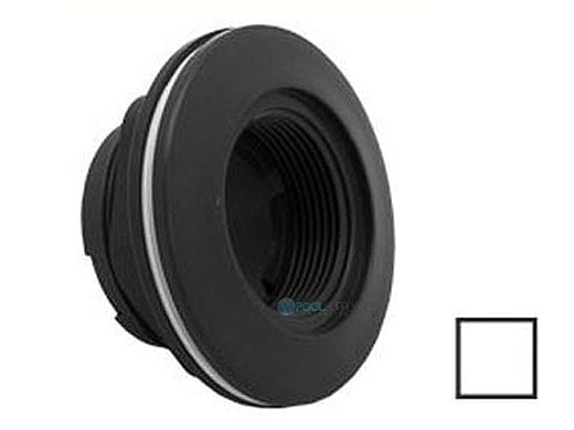 AquaStar Large Wall Fitting with 1 1/2" FPT with Vinyl Gasket and Lock Nut | White | ES1022V01