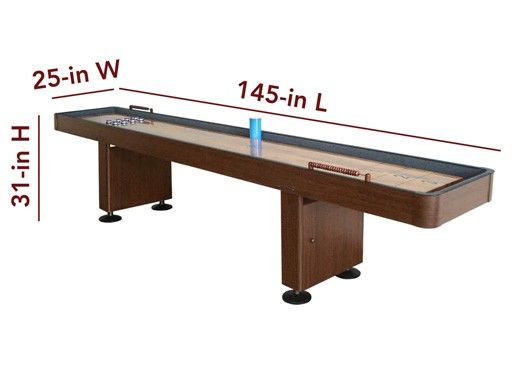 Hathaway Challenger 9-Foot Shuffleboard Table | Walnut Finish