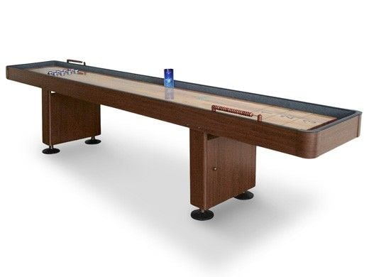 Hathaway Challenger 12-Foot Shuffleboard Table | Walnut Finish | NG1212 BG1212