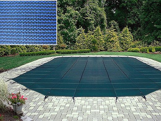 Arctic Armor 18-Year Standard Mesh Safety Cover | Rectangle 15' x 30' Blue | WS320BU