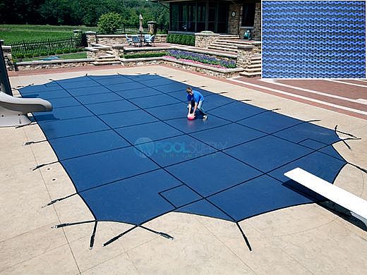 Arctic Armor 20-Year Super Mesh Safety Cover | Rectangle 15' x 30' Blue | WS710BU