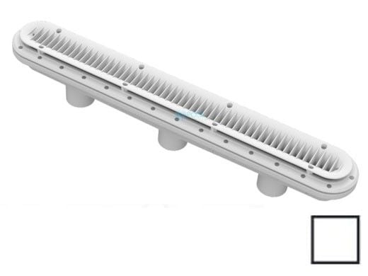 AquaStar 32" Debris Catcher Channel Drain Suction Outlet Covers and Sumps for Vinyl/Fiberglass | White | 32CDLTV101