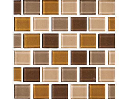 National Pool Tile Allure 1x1 Glass Tile | Bronze | 201-036