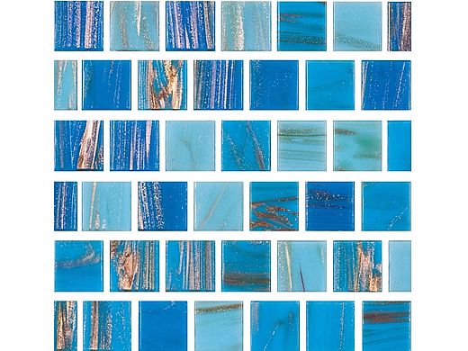 National Pool Tile Canyon Gems 1x1 Series Glass Tile | Turquoise | 201-022