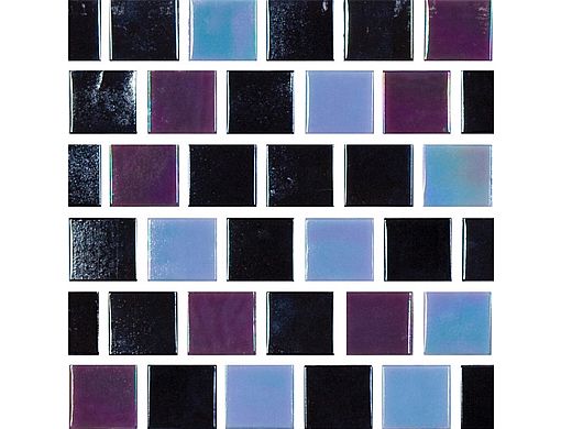 National Pool Tile Reflections 1x1 Series Glass Tile | Onyx Moon | 201-032