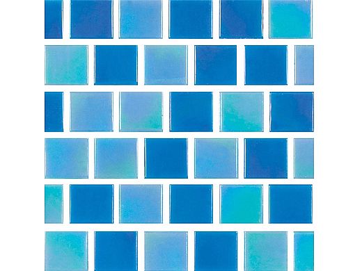 National Pool Tile Reflections 1x1 Series Glass Tile | Cool Aqua | 201-028