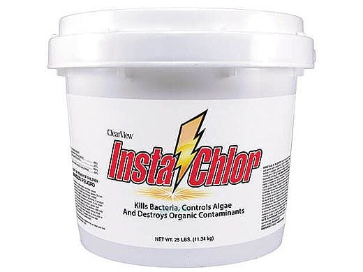ClearView Insta-Chlor Granular Chlorine 68 Percent Cal-Hypo Shock | 25 LB Case | IC025
