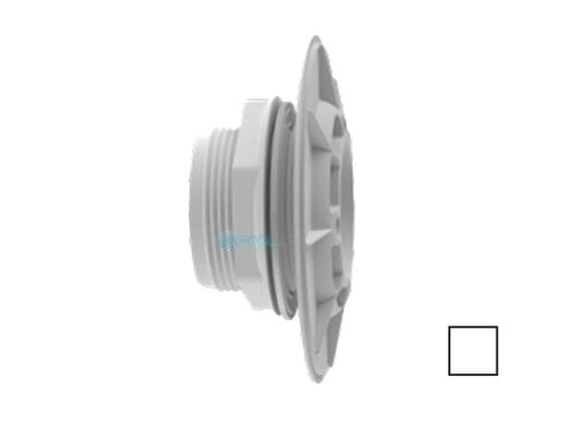 AquaStar 6" Bulkhead Adapter, 2.5 " Thread, 2" Socket, with Gaskets and Locking Nut for Fiberglass/Steel | White | 6HA25T20S101