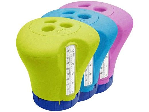 Pool Style Thermo-Klor Floating Chemical Dispenser & Thermometer | 3-Color Mix | PS619