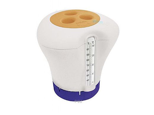 Thermo-Klor Floating Chemical Dispenser & Thermometer Blue-White-Orange | PS619E