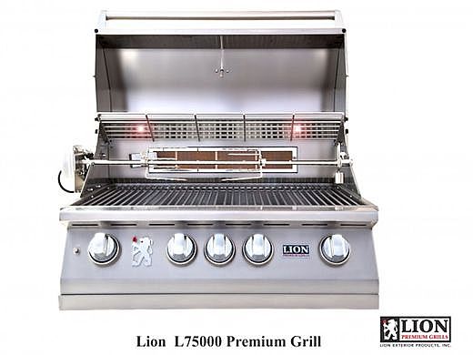 Lion Premium Grills L-75000 32" 4-Burner Stainless Steel Built-in Propane Grill with Lights | 75625