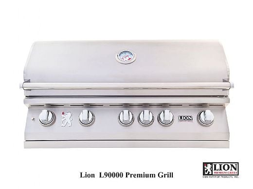 Lion Premium Grills L-90000 40" 5-Burner Stainless Steel Built-in Natural Gas Grill with Lights | 90823